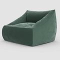 Кресло с подлокотниками Angle Velur Green зеленого цвета