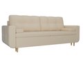 Прямой диван-кровать Кэдмон бежевого цвета (экокожа)