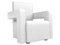 Кресло Рамос белого цвета (экокожа)