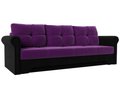 Прямой диван-кровать Европа фиолетово-черного цвета