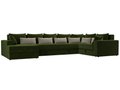 Угловой диван-кровать Мэдисон зелено-бежевого цвета