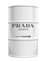 Кофейный столик-бочка Prada белого цвета