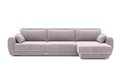 Угловой диван-кровать серо-лилового цвета