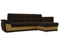 Угловой диван-кровать Нэстор прайм желто-коричневого цвета