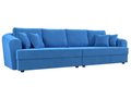 Прямой диван-кровать Милтон голубого цвета