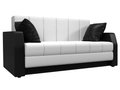 Прямой диван-кровать Малютка черно-белого цвета (экокожа)