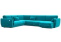 Модульный угловой диван-кровать бирюзового цвета