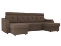 Угловой диван-кровать Джастин коричневого цвета