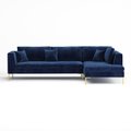 Угловой диван Kona темно-синеего цвета 