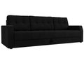 Прямой диван-кровать Атлантида черного цвета