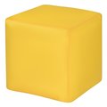 Пуфик Куб Оксфорд желтого цвета