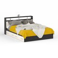 Кровать с ящиками Камелия 160х200 черно-коричневого цвета