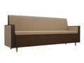 Кухонный прямой диван Модерн коричнево-бежевого цвета