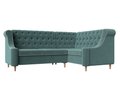 Угловой диван Бронкс бирюзового цвета