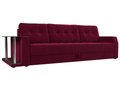Прямой диван-кровать Атлантида бордового цвета
