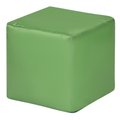 Пуфик Куб Оксфорд зеленого цвета