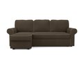 Угловой диван-кровать левый Tulon темно-коричневого цвета