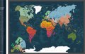 Скретч-карта мира DEEP GREEN  из  ламинированной бумаги