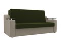 Прямой диван-кровать Сенатор бежево-зеленого цвета
