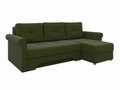Угловой диван-кровать Леон зеленого цвета 