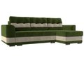 Угловой диван-кровать Честер зеленого цвета