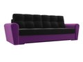 Прямой диван-кровать Амстердам черно-фиолетового цвета
