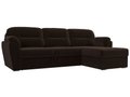 Угловой диван-кровать Бостон коричневого цвета