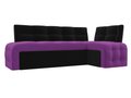 Угловой диван Люксор черно-фиолетового цвета