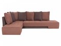 Угловой диван-кровать London коричневого цвета