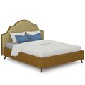 Кровать Фаина 160х200 без подъемного механизма  горчичного цвета  