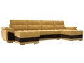 Угловой диван-кровать Нэстор желто-коричневого цвета