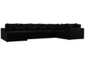 Угловой диван-кровать Мэдисон черного цвета
