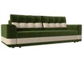 Прямой диван-кровать Честер  зелено-бежевого цвета