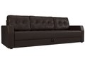 Прямой диван-кровать Атлантида коричневого цвета