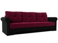Прямой диван-кровать Европа красно-черного цвета