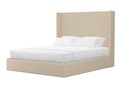 Кровать Ларго 160х200 бежевого цвета с подъемным механизмом (экокожа)