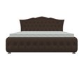 Кровать Герда 200х200 темно-коричневого цвета с подъемным механизмом 