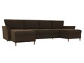 Угловой диван-кровать София темно-коричневого цвета