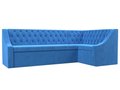 Кухонный угловой диван-кровать Мерлин голубого цвета
