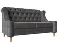 Прямой диван Бронкс серого цвета