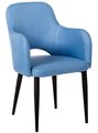 Стул-кресло Ledger голубого цвета на черных ножках
