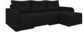 Угловой диван-кровать Манхеттен черного цвета