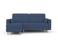 Угловой диван-кровать Берни темно-синего цвета