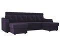 Угловой диван-кровать Джастин фиолетового цвета