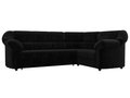 Угловой диван-кровать Карнелла черного цвета