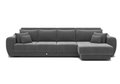 Угловой диван-кровать темно-серого цвета