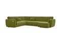 Модульный угловой диван-кровать зеленого цвета