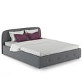 Кровать Илона  160х200 с подъёмным механизмом серого цвета
