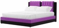 Кровать Камилла 160х200 черно-фиолетового цвета с подъемным механизмом