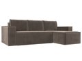 Угловой диван-кровать Куба коричневого цвета